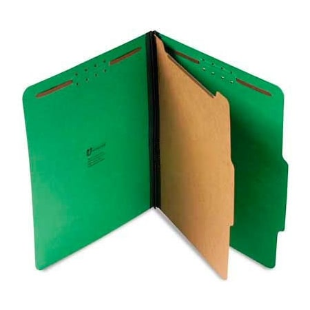 Universal Pressboard Folder, Letter, Four-Section, Emerald Green, 10/Box UNV10202***
